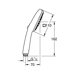 Ручний душ Grohe QuickFix Vitalio Comfort 110 26092001, Хром - мініатюра 2