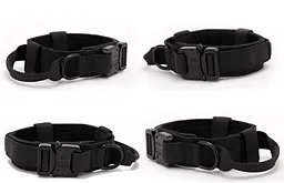 Нашийник для собак Harness, нейлоновий з металевою пряжкою-фастекс Чорний, L - мініатюра 2