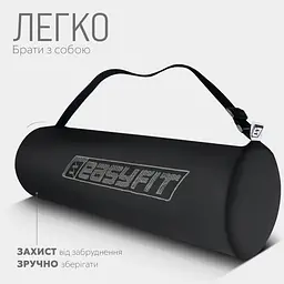 Килимок для йоги та фітнеса EasyFit TPE+TC 6мм двошаровий + Чохол чорний з фіолетовим - мініатюра 6