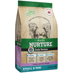 Сухий корм Pure Nurture для дорослих собак малих та дрібних порід з індичкою та рисом 8 кг