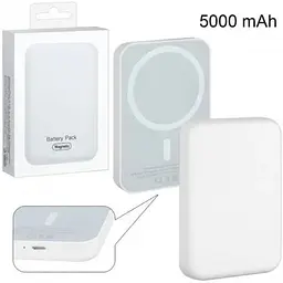 Зовнішній акумулятор Grand Battery Pack MagSafe (модель A2384) 5000mAh білий - мініатюра 2