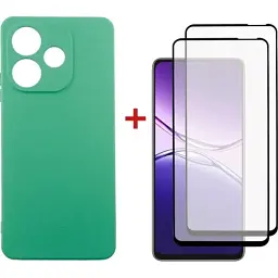 Чохол до мобільного телефона Dengos Oppo A5 Pro Case Soft + 2 Glass (Mint)