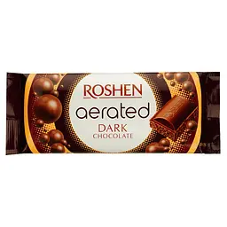 Шоколад екстрачорний Roshen пористий 80 г (794043)