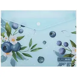 Папка на кнопці BUROMAX конверт ARABESKI А5 пластик морська хвиля
