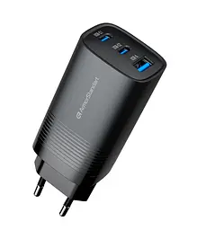 Мережевий зарядний пристрій ArmorStandart Resolute Power ARP-721 67W GaN Black (ARM88384)