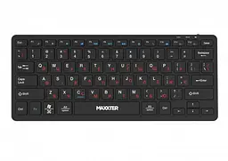 Клавіатура бездротова Maxxter KBW-C01B-UA, чорний, USB 2.4GHz, 78 кнопок, акумулятор 180 mAh