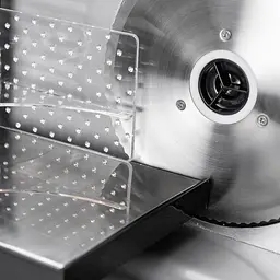 Слайсер електричний Sokany SK-446 500 Вт професійна скибкорізка для м'яса та продуктів Сріблястий - мініатюра 7