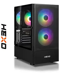 Комп'ютер HEXO Gaming Mainstream Base (HGMBS-5600N5060-16S1TBK) Black / AMD Ryzen 5 5600 (3.5-4.4), 6 ядер / NVIDIA GeForce RTX 5060 / 16 ГБ (DDR4) / 1024 ГБ (SSD)