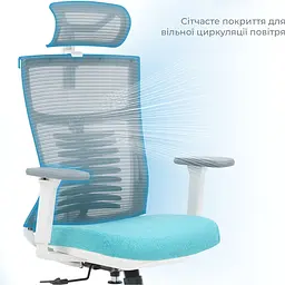 Офісне крісло OfficePro Balance OC550-W-DG-BL White/Dark Gray/Blue [148646] - мініатюра 7