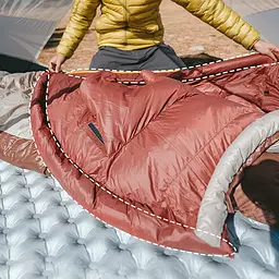 Спальник з натуральним пухом Naturehike Snowbird CNK2550WS014, p-р L, коричневий 400 г - мініатюра 7