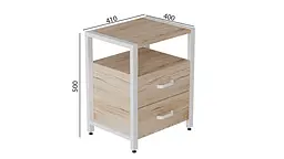 Тумба універсальна Ferrum-decor Вів'єн 2/2 50x41x40 білий ДСП Дуб Сан-Марино 16мм (FRD-104162) - мініатюра 2