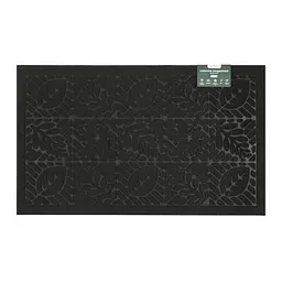 Килимок придверний Eco Fabric Листя без кромки чорний 45 х 75 см (4575-004)