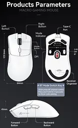 Миша Attack Shark R1 Wireless Gaming Mouse (R1-3311B) чорна - мініатюра 3