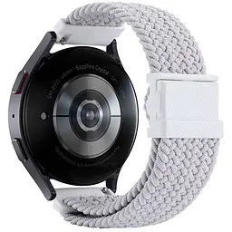 Нейлоновий ремінець Universal 20 mm Elastic Adjustment Samsung/Amazfit/Huawei White - мініатюра 2