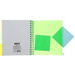 Зошит на пружині Buromax Neon В5 (170x205) 120 аркушів 3 PVC розділювачі зелений (BM.24359911-04) - мініатюра 5