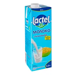 Молоко Lactel питне ультрапастеризоване з вітаміном D3 0.5% жиру 950 г - мініатюра 5