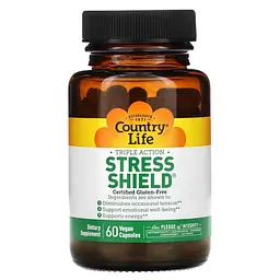 Натуральна добавка Country Life Stress Shield 60 вегакапсул - мініатюра 2