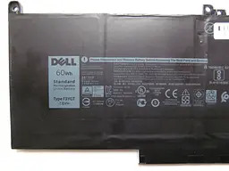 Акумулятор для ноутбука Dell Latitude 7280 F3YGT, 7500 mAh (60Wh), 4cell, 7.6V, Li-ion, чорний - мініатюра 2