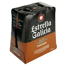 Уцінка. Упаковка пива Estrella Galicia Tostada безалкогольне світле 0% 1.5 л (0.25 л х 6 шт.) 