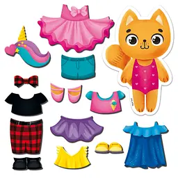 Магнітна гра Одягалка "Кішечка" Vladi Toys VT3204-34 Укр - мініатюра 2