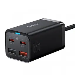 Мережевий зарядний пристрій Baseus GaN3 Pro 2C+2U 65W CCGP040001 Black - мініатюра 4