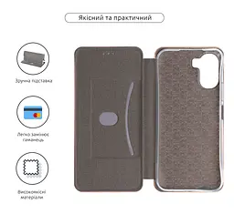 Чехол-книжка для OPPO A6X 4G/A6K 4G, G-Case, розовый, кожаный чехол-книжка из экокожи (PU) и TPU, с магнитом, с подставкой и вместительным кардхолдером, противоударный, защита всего корпуса, ArmorStandart (ARM90315) - мініатюра 3