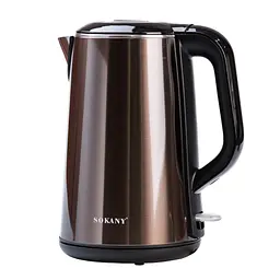Електрочайник Sokany SK-2203 дисковий 2.2 л, коричневий металік Sokany SK2203