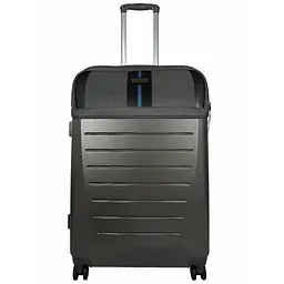 Валіза велика Semi Line T5736-3 28 дюймів ABS/текстиль 70×48×29,5 см Темно-коричневий/Сині лінії
