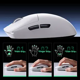 Ігрова бездротова мишка Mchose A7 Pro / Сенсор PixArt PAW3395 / 26 000 DPI / Три режими підключення / White - мініатюра 5