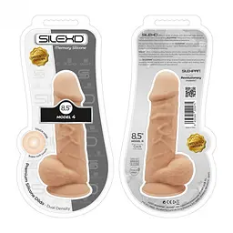 Двошаровий фалоімітатор SilexD Norman Flesh Model 4 size 8.5 in, 23х4.7 см (тілесний) - мініатюра 3