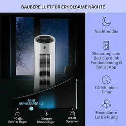 Охолоджувач повітря Klarstein Skyscraper Ice Smart 4-в-1 Сірий (10040207) - мініатюра 6