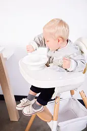 Столик до стільця для годування Childhome Evolu із силіконовим підносом білий (CHEVOTSAW) - мініатюра 8