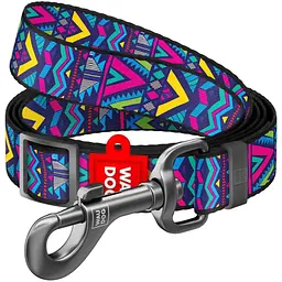 Повідець для собак Waudog Nylon Інді, 122х2,5 см, різнобарвний