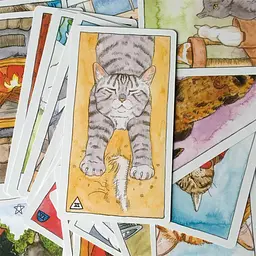 Карти Таро Tarot Deck Милий кіт Cat Tarot 78 штук у комплекті 10 см - мініатюра 3