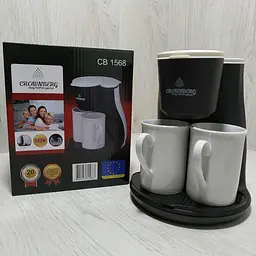 Кавоварка Crownberg CB-1568 500W Чорна з білим - мініатюра 3