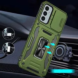 Ударостійкий чохол Camshield Army Ring для Samsung Galaxy A37 5G / A36 5G / A56 5G Оливковий / Army Green - мініатюра 2