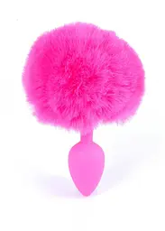 Анальна пробка з хвостиком Boss Jewellery Bunny Tail 6.5 см (рожевий) - мініатюра 6