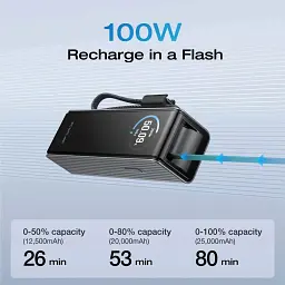 Зовнішній акумулятор EcoFlow RAPID 25000mAh Black [EF-RAPID25K100W-B-EU] [139814] - мініатюра 9