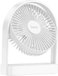 Вентилятор портативний Hoco HX65 ultra-thin desktop fan white - мініатюра 2