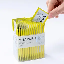 Японська очищуюча пудра для вмивання KOSE Vitapuru Deep Repair Clear 0,4 г (1 пакетик) - мініатюра 2