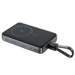 Зовнішній акумулятор ACEFAST M10-10000 PD30W magnetic wireless charging power bank with cable чорний