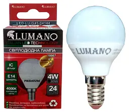 Світлодіодна лампа 4W LED ДШ E14 4000K 360Lm TM LUMANO