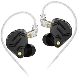 Гібридні навушники KZ ZS12 PRO X, Standard Version, шість драйверів 1DD+5BA