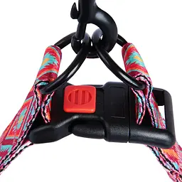 Шлея для собак BronzeDog Urban Гуцульська M 45-56 см червона - мініатюра 3