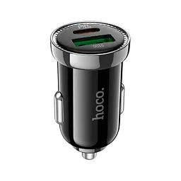 Адаптер автомобільний HOCO Leading car charger Z44 2 usb 20W чорний - мініатюра 2
