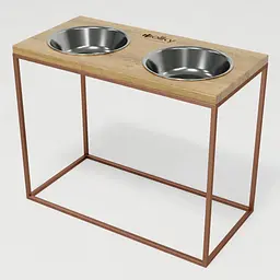 Hollky Base XL40 — миски на підставці для великих собак (2 × 1,8 л, висота 40 см) - мініатюра 2