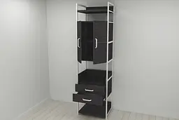 Шафа Гардероб Уні секція 5 серії Коннект Ferrum-decor 220x60x50см Білий метал ДСП Венге Магія 32 мм (FRD-104520) - мініатюра 8