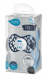 Силіконова симетрична пустушка Nuvita Air55 Cool Little Man, 6-12 міс., темно-синій (NV7085NB) - мініатюра 3
