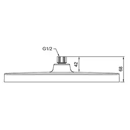 Верхній душ Koer KP-0402-03-Oh 310x200 мм KR4988, Білий матовий - мініатюра 2