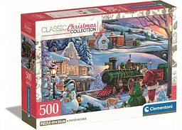 Пазл Clementoni Classic Christmas Collection: Різдвяний потяг (Classic Christmas Collection - Christmas Train Puzzle - 500 pcs.), 500 ел. (35566)